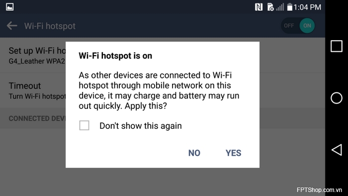 Cách cài đặt hotspot trên LG G4