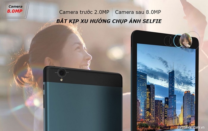 Camera 8MP/2MP trên Masstel Tab 840