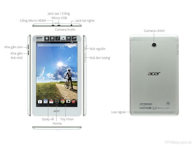 Thiết kế Acer A1-841