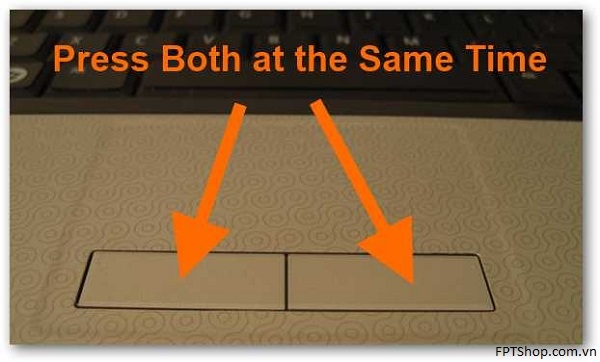 Sử dụng nút cuộn trên laptop