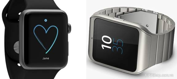 Thiet ke Sony SmartWatch 3 với Apple Watch