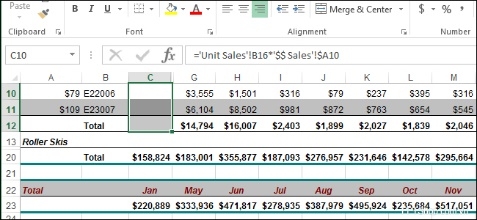 ẩn các ô, dòng và cột trong Excel 2013