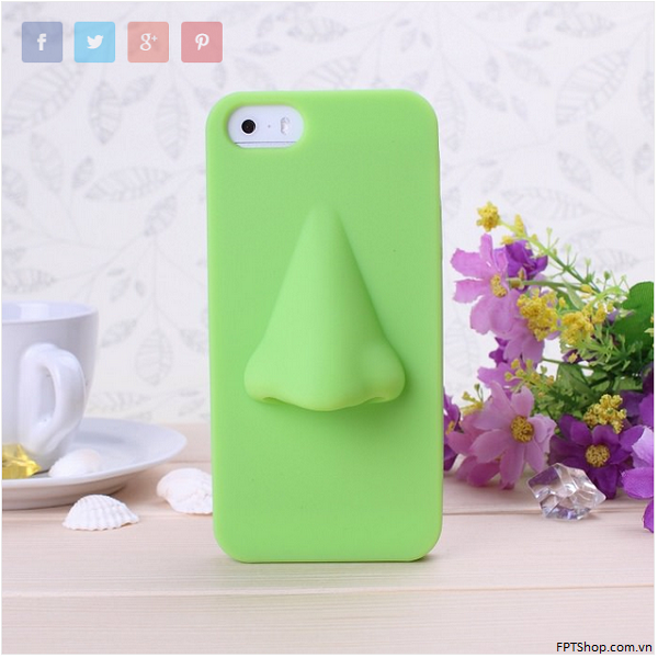 Wkae@ 3D Nose Solid Color Case