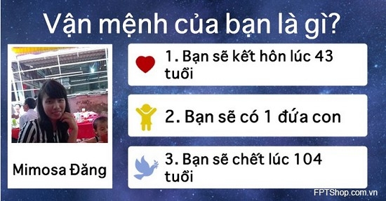 Đoán tương lai cùng Ứng dụng Vận mệnh của bạn là gì