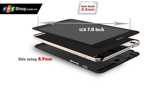Thiết kế đẹp mắt của Masstel Tab 720i
