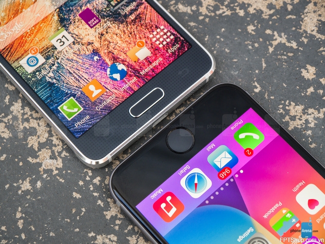 Thiết kế của Galaxy Alpha và iPhone 6