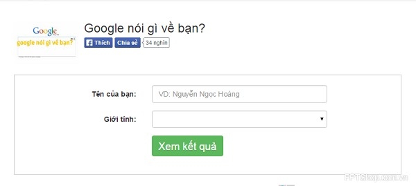 Ứng dụng Google nói gì về bạn