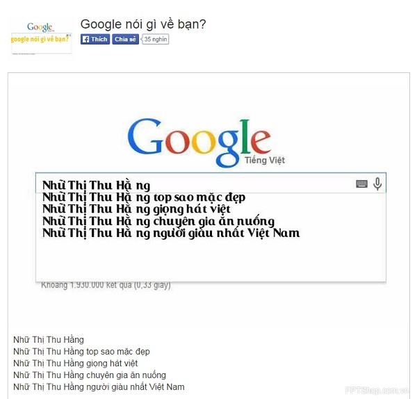 Ứng dụng náo loạn facebook thời gian qua: Ứng dụng Google nói gì về bạn