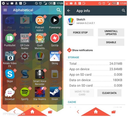 Đặt dấu kết cho các Bloatware