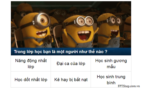Hướng dẫn chơi ứng dụng vui Bạn là Minion nào
