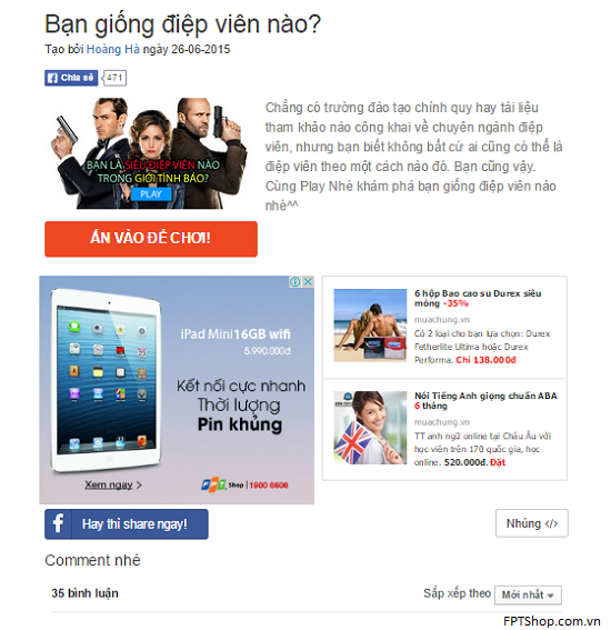 Cách chơi ứng dụng Bạn giống điệp viên nào