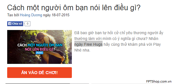 Hướng dẫn chơi Cách một người ôm bạn nói lên điều gì?