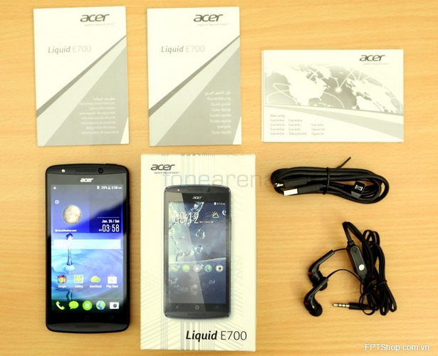 phần mềm và các ứng dụng trên Acer Liquid E700