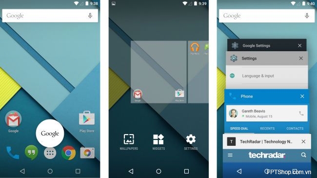Giao diện Nexus 5