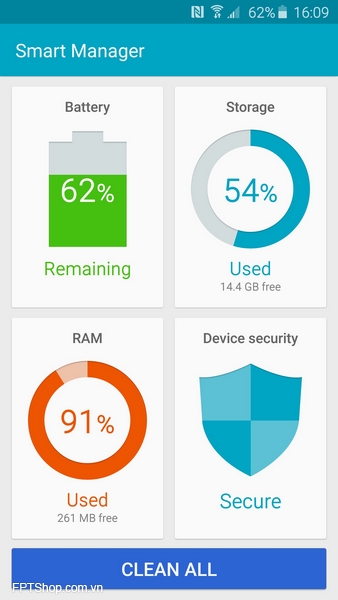 Smart Manager – Giao diện TouchWiz