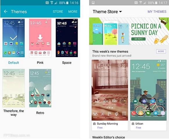 Màn hình cong trên Galaxy S6 Edge