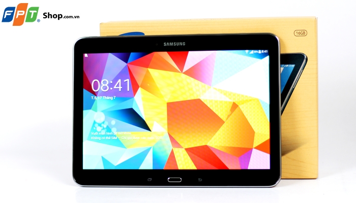 Galaxy Tab 4 10.1 mang độ mỏng là 8mm cùng trọng lượng 487g