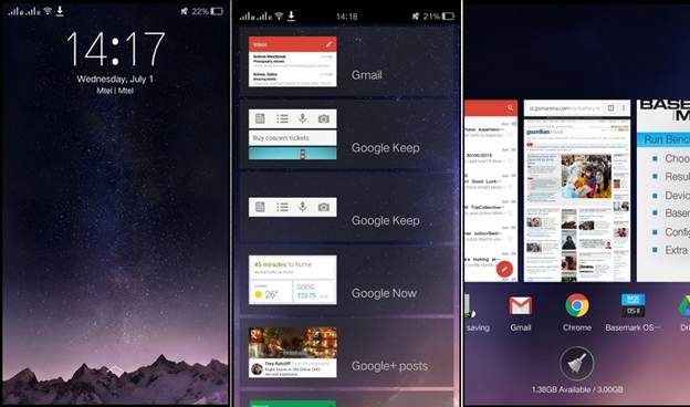 Oppo R7 chạy phiên bản Android 4.4.4 KitKat với giao diện ColorOS