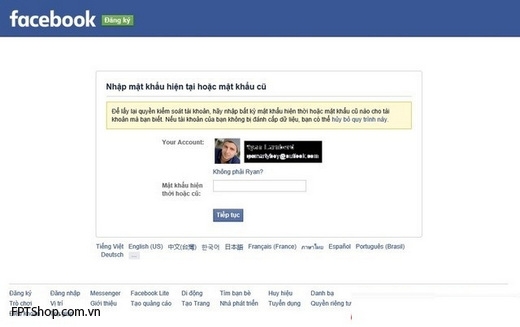 Đăng nhập vào tài khoản nghi vấn hoặc xác nhận đã bị hack.
