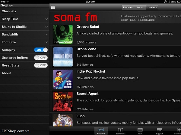 SomaFM Radio Player