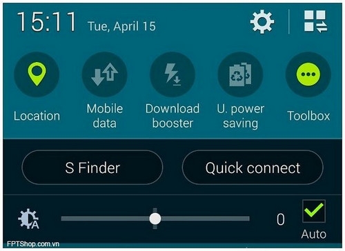 Thay đổi các tùy chọn trong Notification (Trung tâm thông báo) và Toolbox (Hộp công cụ)