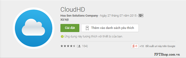 Ứng dụng CloudHD nâng cao chất lượng ảnh đăng tải trên Facebook