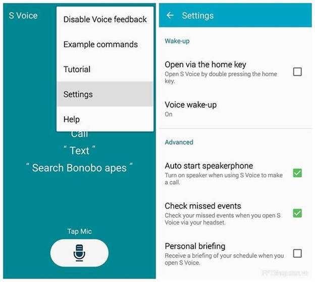 Tắt shortcut tới S Voice ở phim Home