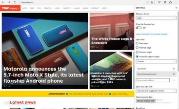 Giao diện của Microsoft Edge