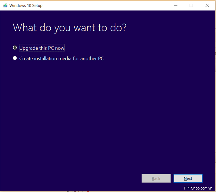Công cụ tạo bộ cài đặt Windows 10