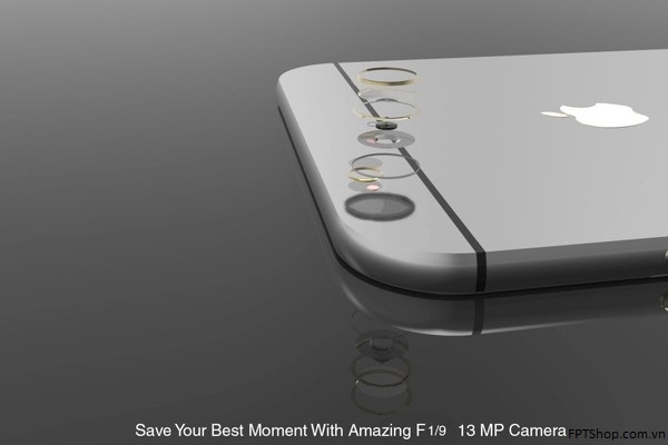 Về camera của máy thì vẫn mang ngôn ngữ thiết kế giống như trên iPhone 6 và iPhone 6 Plus