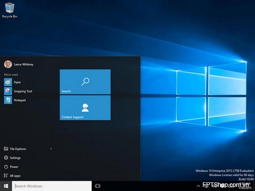 Windows 10 Enterprise tương đối khác so với bản gốc