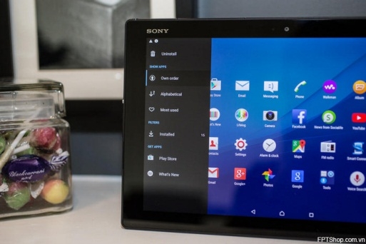 Hiệu năng của Xperia Z4 Tablet
