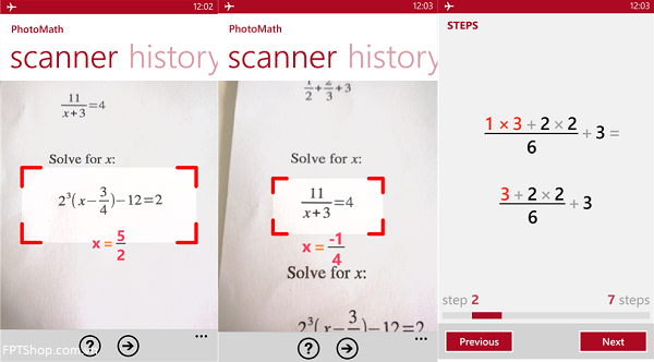 Ứng dụng PhotoMath - Chụp Hình Giải Toán, thích hợp với nhiều người