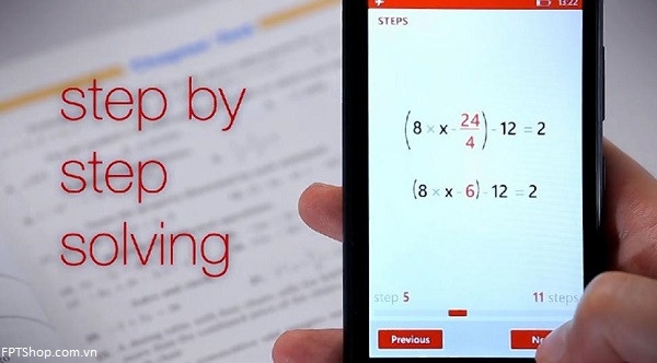 Ứng dụng PhotoMath - Chụp Hình Giải Toán, thích hợp với nhiều người
