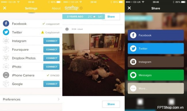 Timehop tái hiện những kỷ niệm quý báu từ quá khứ của bạn.