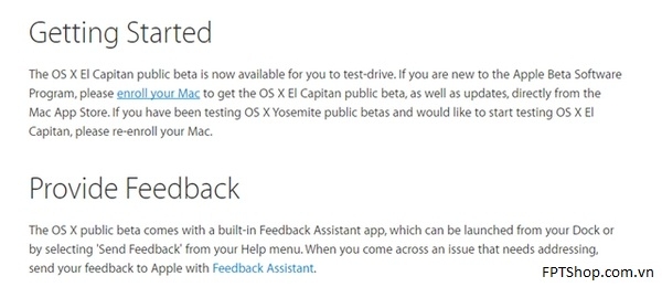 Cách thức tham gia chương trình OS X EI Capitan Public Beta của Apple