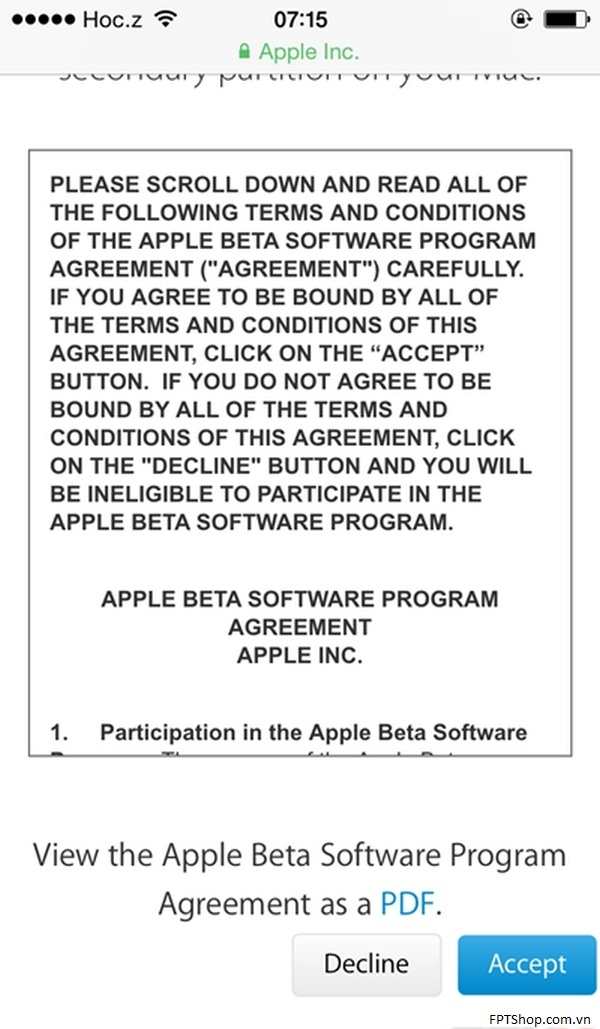 Cách thức tham gia chương trình iOS Public Beta của Apple