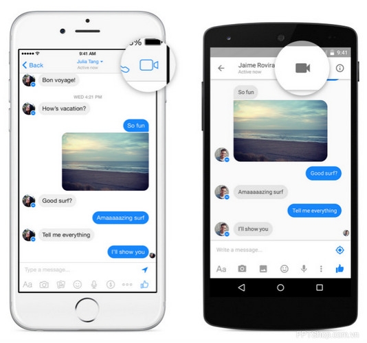 Thực hiện cuộc gọi video ở Messenger