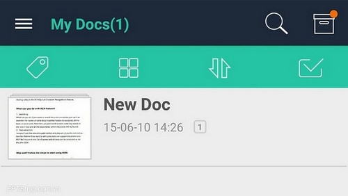 Tính năng scan tài liệu trên Android