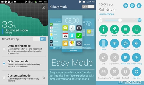 Chế độ Easy Mode cung cấp các tính năng chủ yếu nhất