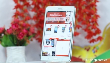 Samsung Tab 4 7.0 sở hữu màn hình rộng 7 inch ấn tượng