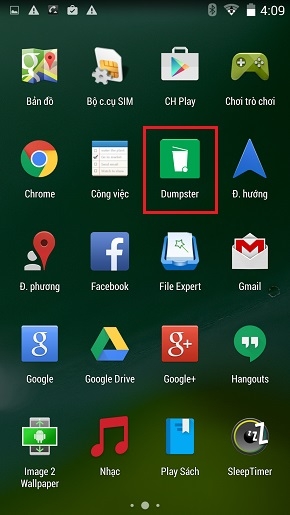 Bạn truy cập Dumpster.