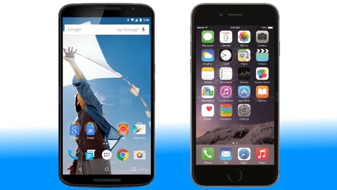 iPhone 6 Plus và Nexus 6