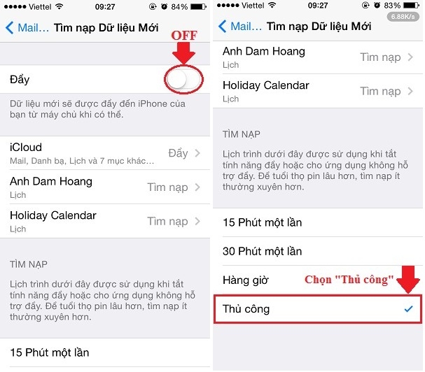 giảm hao pin cho iphone