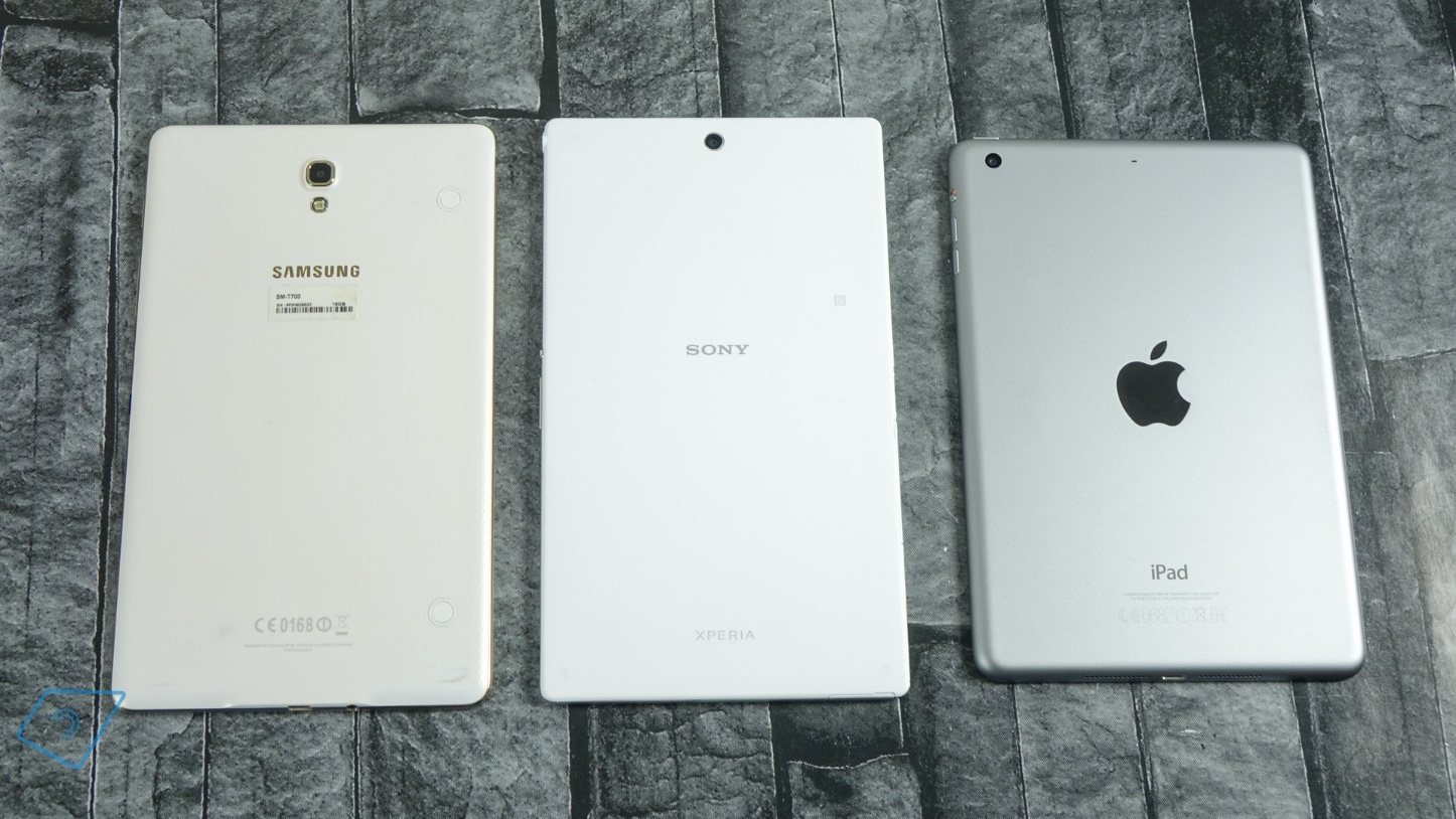 Thiết kế Galaxy Tab S 8.4, Xperia Z3 Tablet Compact và iPad Mini 3