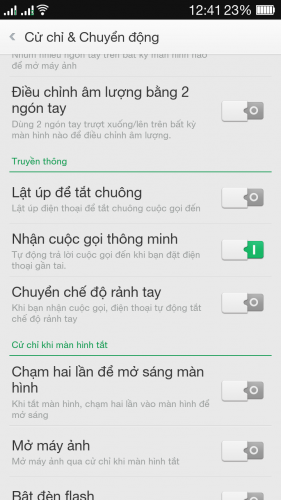 tính năng trên Oppo Neo 3