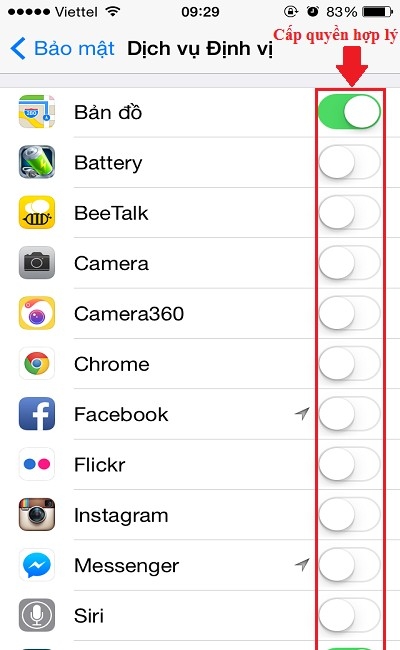 giảm hao pin cho iphone