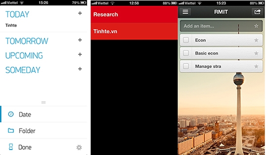Ứng dụng ghi chú – nhắc nhở Evernote và Wunderlist