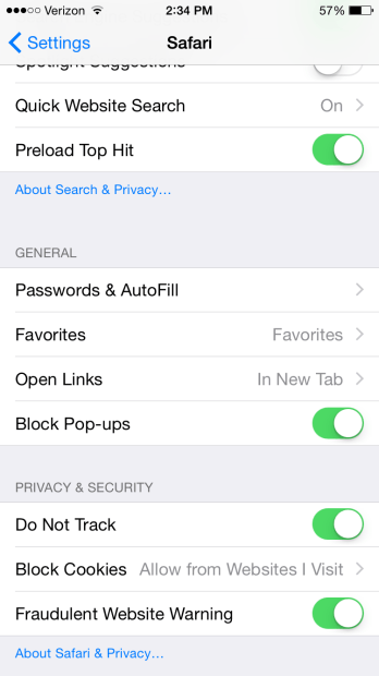 Kích hoạt tính năng Do Not Track cho Safari