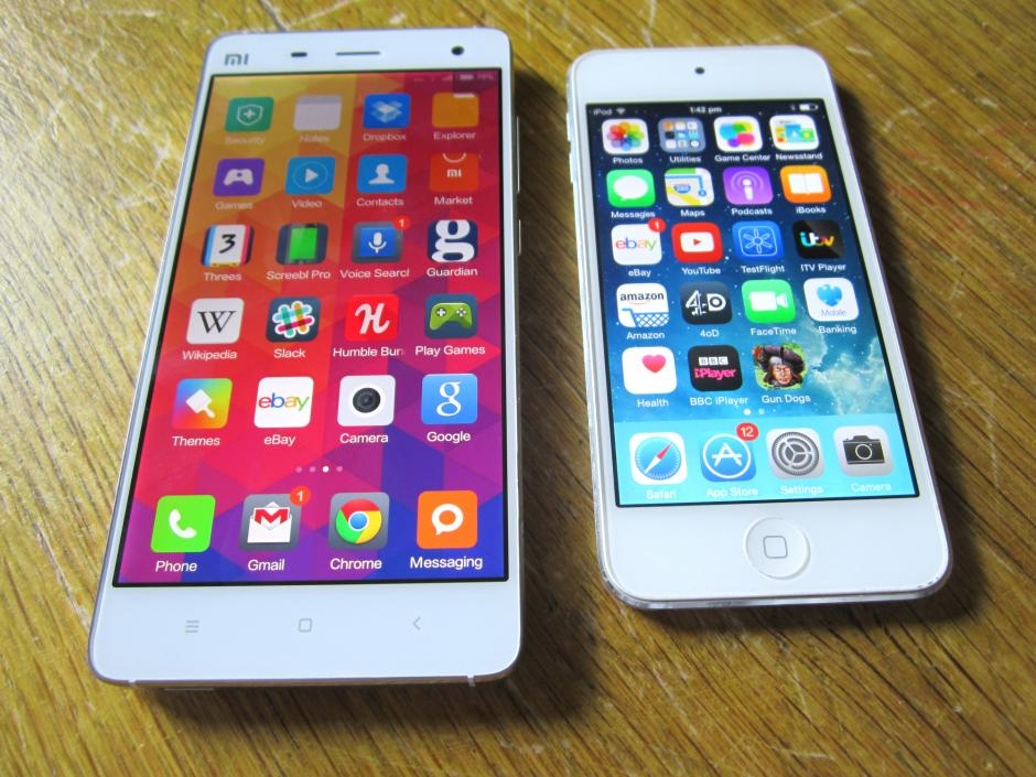 Xiaomi Mi4 vs iPhone 5